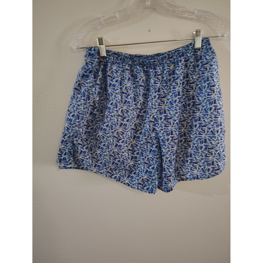 Moving Comfort Blue‎ Abstract Print Running Shorts Womens Medium Built-in Liner